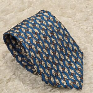 Brooks Brothers Makers Tie Mens Blue Silk Sea Shell Nautical Classic USA Made